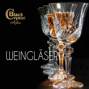 Weingläser Black Crystal Ajka