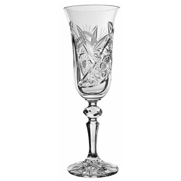 Liliom * Bleikristall Sektglas zur Hochzeit 150 ml (LGyű11620)