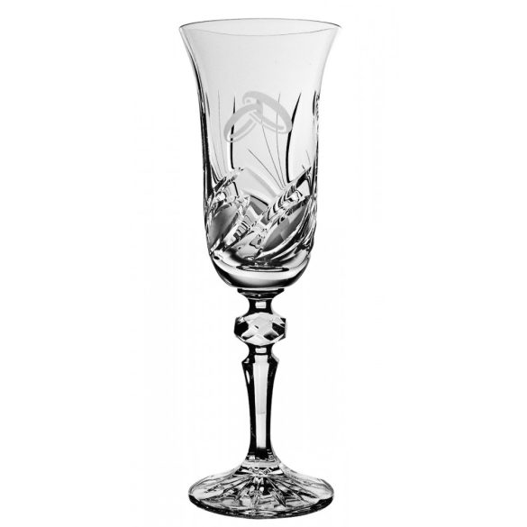 Viola * Bleikristall Hochzeits-Sektglas 150 ml (LGyű11920)
