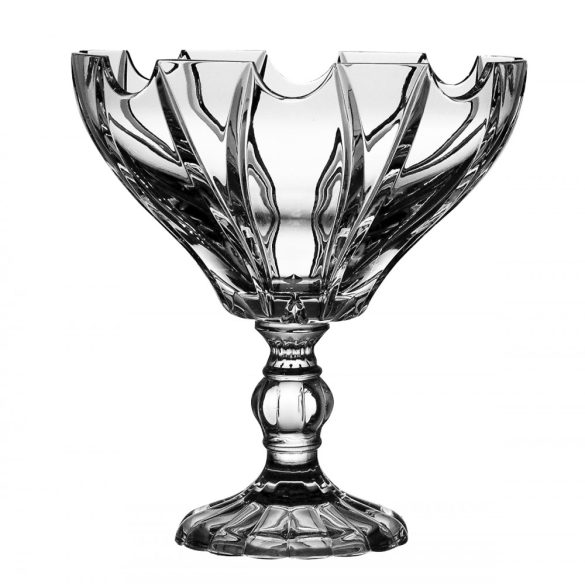 Modern * Bleikristall Obstschale mit Fuß 21,7 cm (15017)