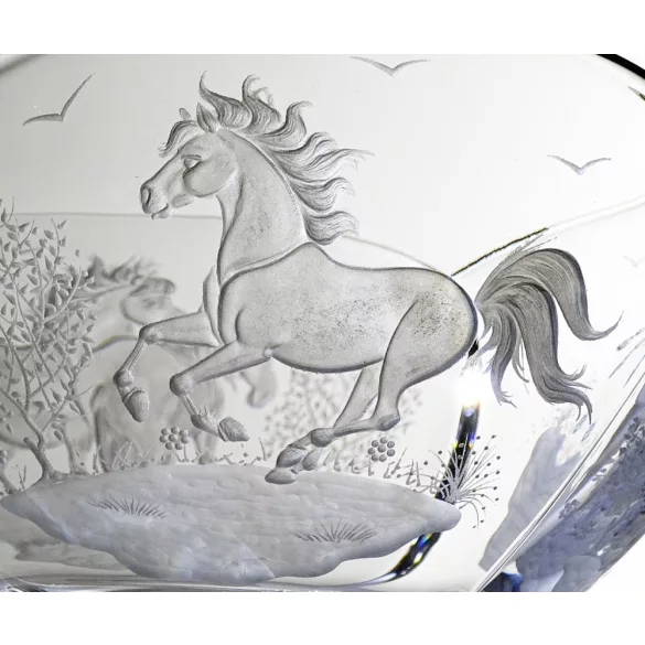 Other Goods * Kristall Vase mit Pferdemotiv 25 cm (Sze16416)
