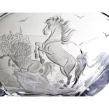 Other Goods * Kristall Vase mit Pferdemotiv 25 cm (Sze16416)