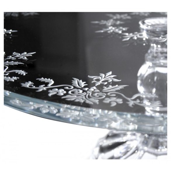 Small Flowers * Kristall Kuchenteller mit Ständer 30 cm (19603)