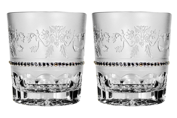 Royal kristall whiskyglas set Black Crystal