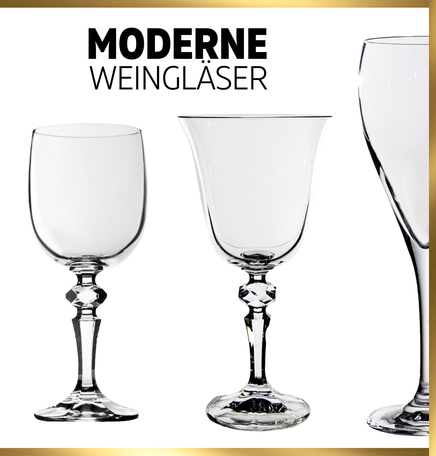 Moderne Kristallweinglas