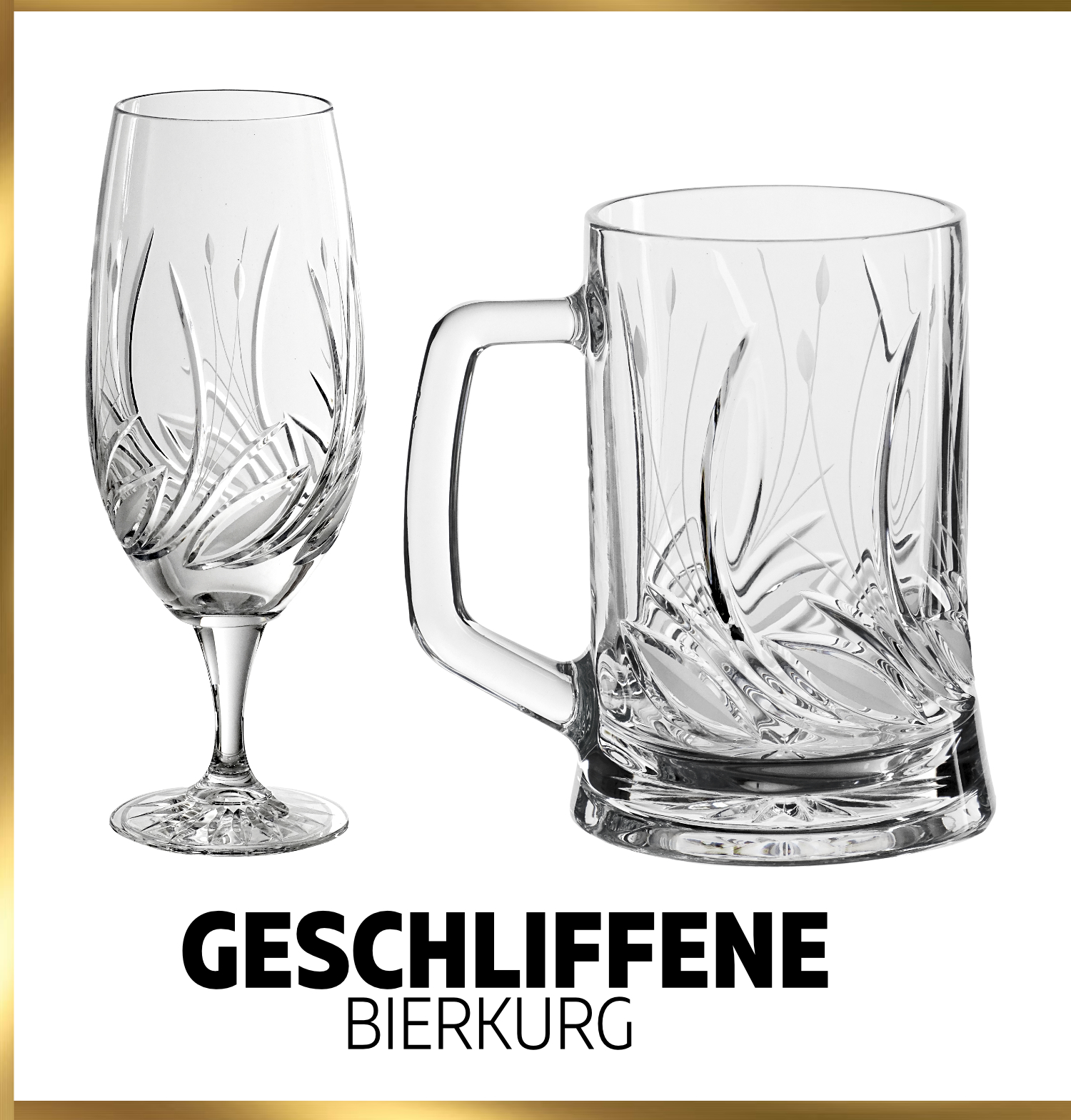 Geschliffen Kristall Bierglas