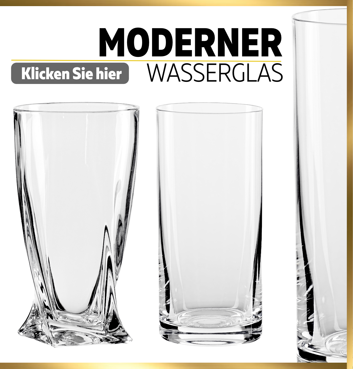 Moderner Kristall Wassergläser